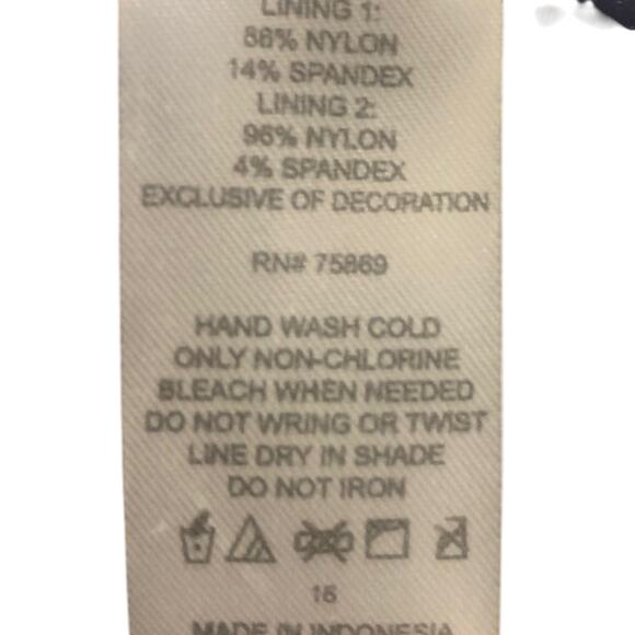 Set of 2 tankini tops w/ navy swim trunk Ocean Dream Signature Size 16 - Picture 6 of 12